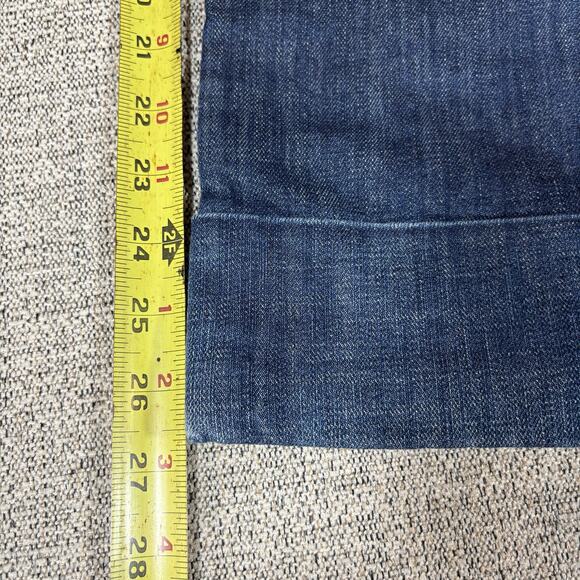 Frankie B Cuffed Crop Capri Jeans Sz 2 Distressed Stretch Cropped Denim - Picture 5 of 5